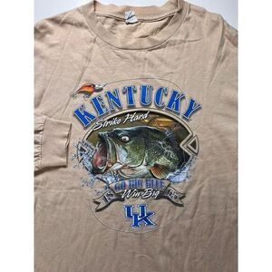 University of Kentucky Big Blue Bass Fishing Strike‎ Hard Long Sleeve T-Shirt XL